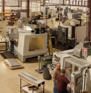 Modern CNC machine at BDE Manufacturing Technologies in Oregon